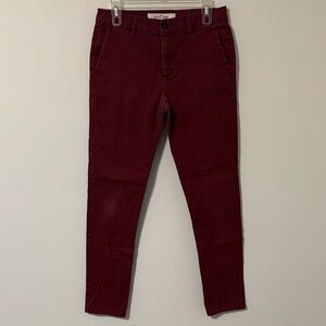 Topman Maroon Chino Trousers